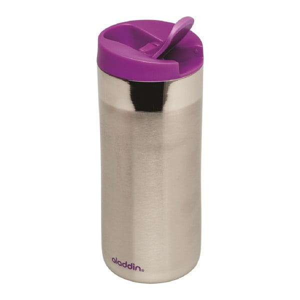 Nerezový termohrnek s fialovým víčkem Aladdin Flip-Seal™, 350 ml