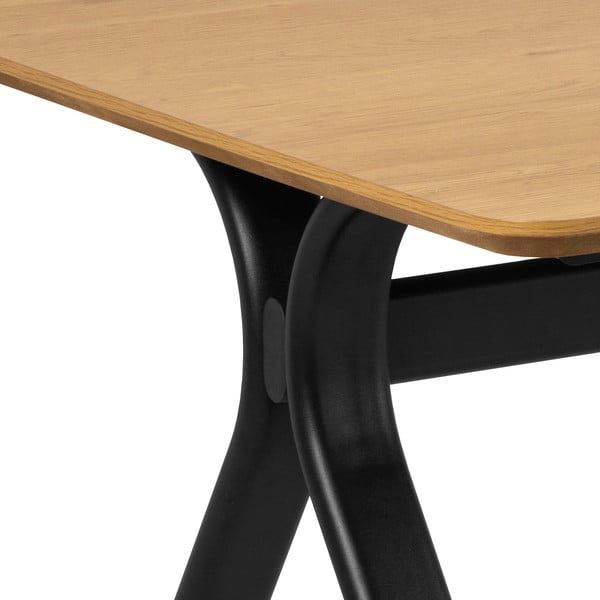 Трапезна маса с дъбов плот 100x200 cm Bristol – Actona-image-4