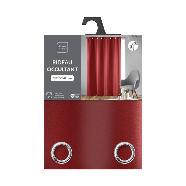 Червено затъмняващо перде 135x240 cm Occult – douceur d'intérieur-image-3