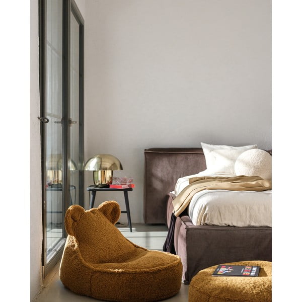 Кафяв детски пуф от букле Bear – Wigiwama-image-4