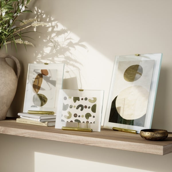 Стъклена стояща рамка  в златист цвят 19x23 cm Flute – Umbra-image-4