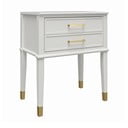 Бяло нощно шкафче Westerleigh – CosmoLiving by Cosmopolitan