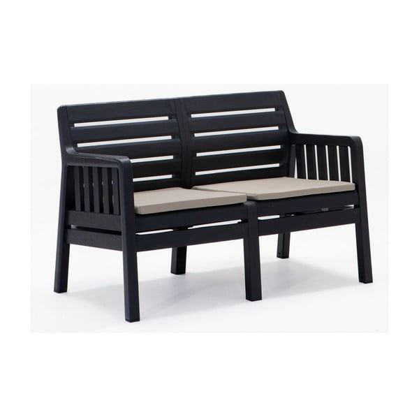 Антрацитен градински комплект за отдих за 4 души Lara – Floriane Garden-image-3