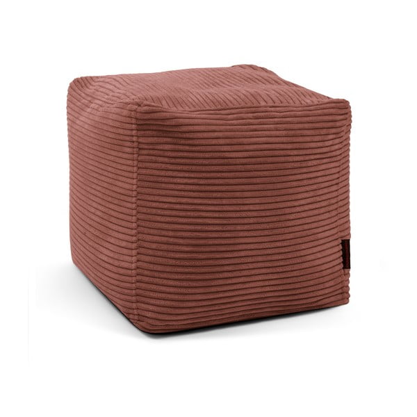 Пуф от рипсено кадифе в тухлен цвят Up! MooG – SLOWDOWN