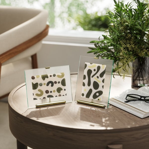 Стъклена стояща рамка  в златист цвят 16x20 cm Flute – Umbra-image-1