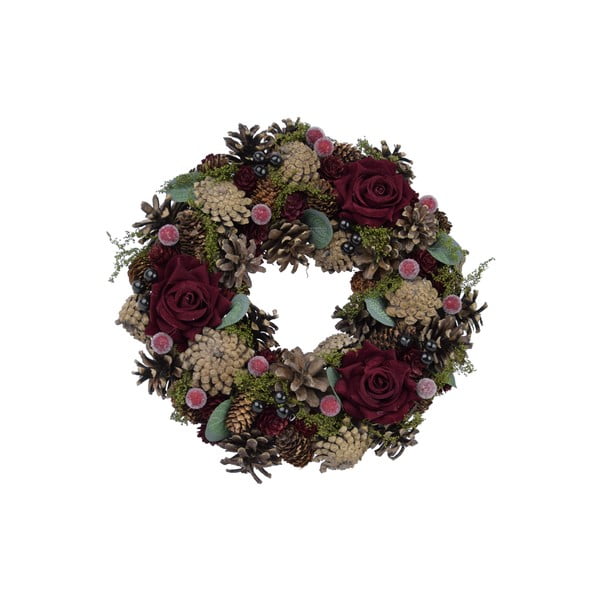 Коледен естествен венец с рози , ø 27 см Pine - Ego Dekor