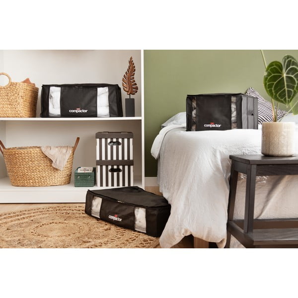 Черна кутия за съхранение на дрехи XXL 3D Medium, 125 л Black Edition - Compactor-image-2