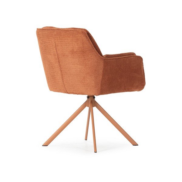 Теракотени тапицирани трапезни столове в комплект 2 бр. Keiko – Marckeric-image-4