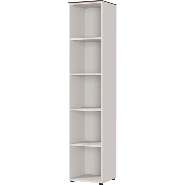Сив и бежов шкаф за книги от орех 41x197 cm Ancona - Germania-image-2