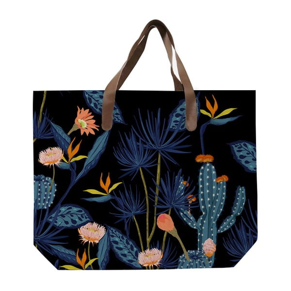 Платнена чанта с дръжка от имитация на кожа Cactus - Surdic