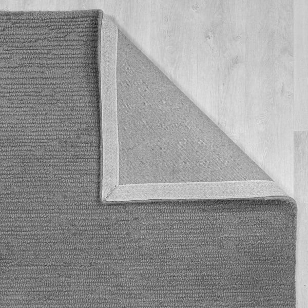 Сив ръчно изработен вълнен килим 160x230 cm Harris Boucle – Flair Rugs-image-3