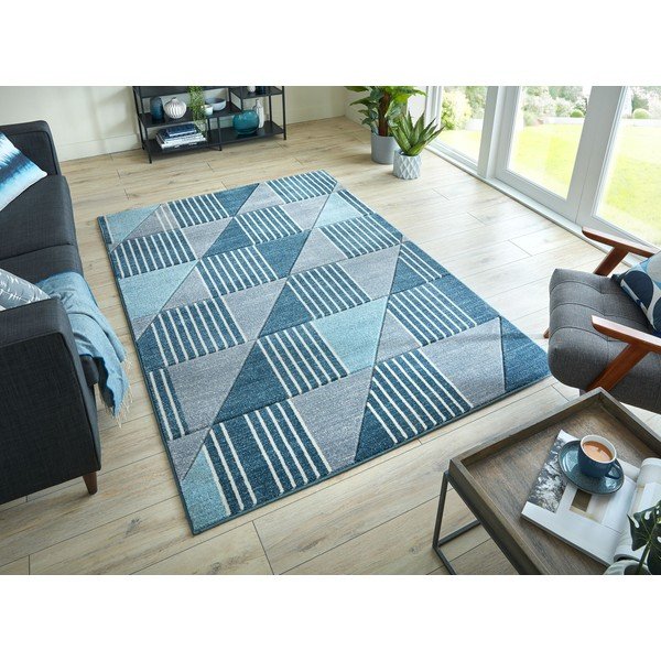 Сив и син килим Velocity, 160 x 230 cm - Flair Rugs-image-4