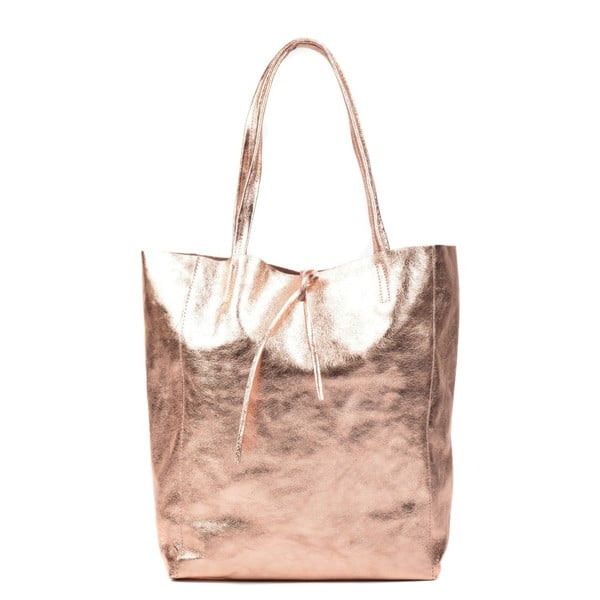 Розова кожена чанта Ornella - Carla Ferreri