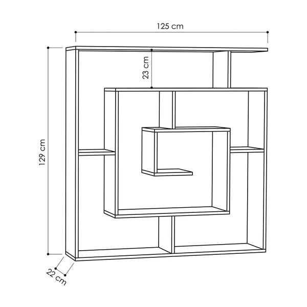 Антрацитна етажерка Антрацит Maze - Decortie-image-2