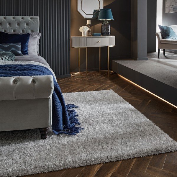 Сив килим от рециклирани влакна 160x230 cm Velvet – Flair Rugs-image-1