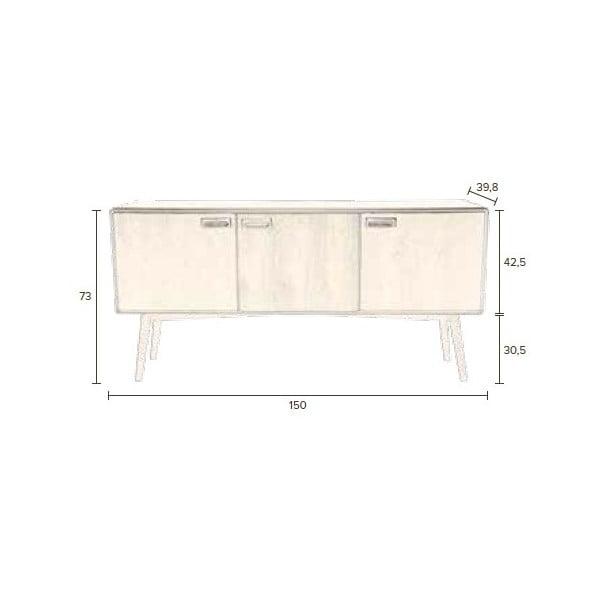 Комод с чекмеджета , височина 73 cm Juju - Dutchbone-image-2