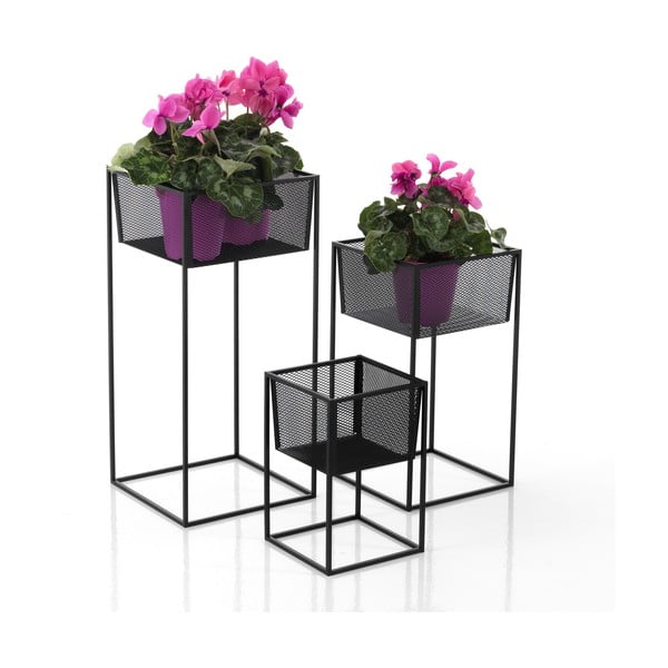 Метални стойки за цветя в комплект от 3 Net - Tomasucci
