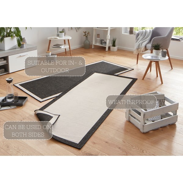 Черно-кремав килим за открито , 80 x 350 cm Panama - NORTHRUGS-image-4