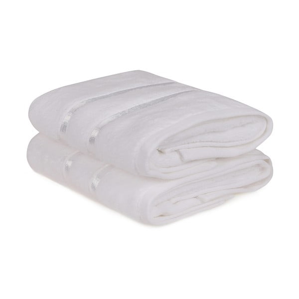 Комплект от 2 бели памучни кърпи , 50 x 90 cm Dolce - Foutastic-image-2