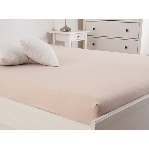 Светлокафяв стреч чаршаф 140x200 cm - B.E.S.-image-1