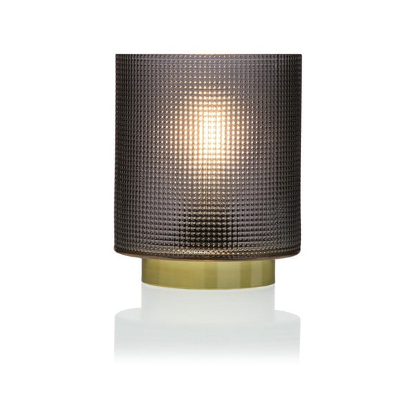 Сива стъклена LED маслена лампа Relax, ⌀ 11,8 cm - Versa