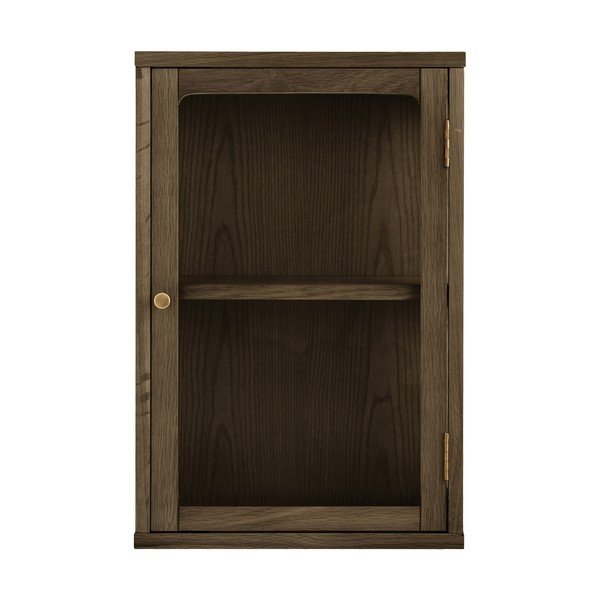Тъмнокафява висяща витрина от декор от дъб  40x60x20 cm Zamora – House Nordic-image-2