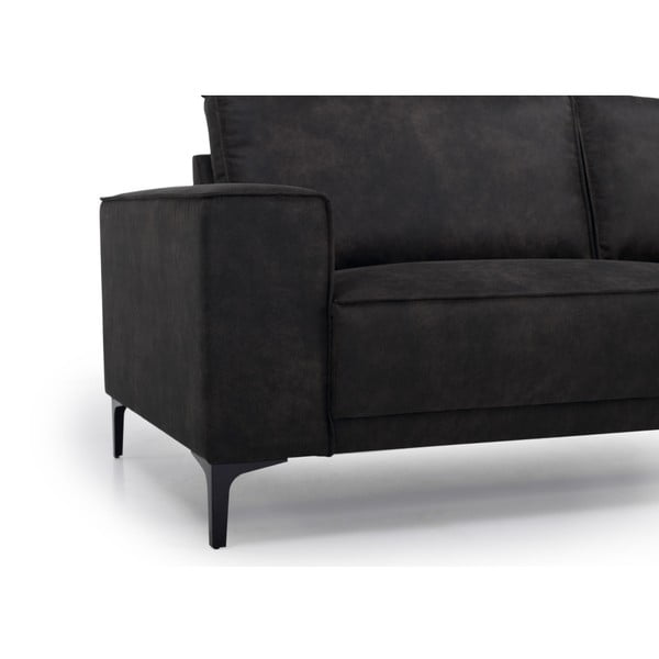 Тъмносив ъглов диван от изкуствена кожа (ляв ъгъл) Copenhagen - Scandic-image-4