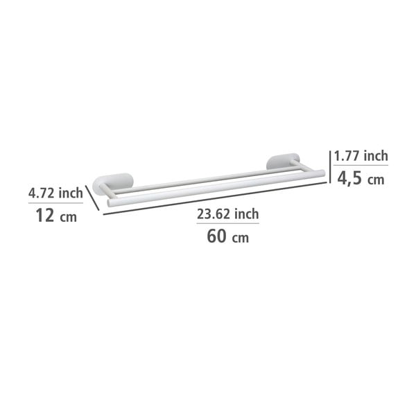 Бяла самозалепваща поставка за кърпи от неръждаема стомана Orea Duo – Wenko-image-4