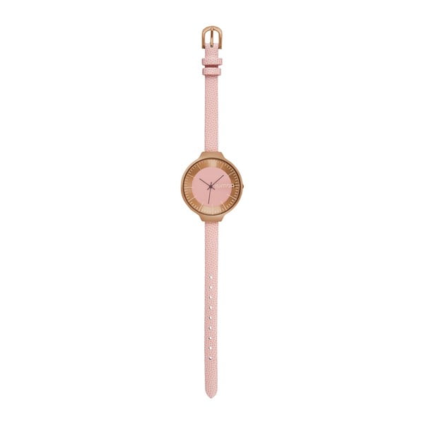 Dámské růžové hodinky s koženým řemínkem Rumbatime Orchard Smoke
