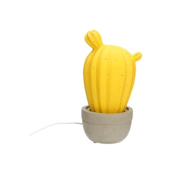 Жълта порцеланова настолна лампа Cactus - Brandani