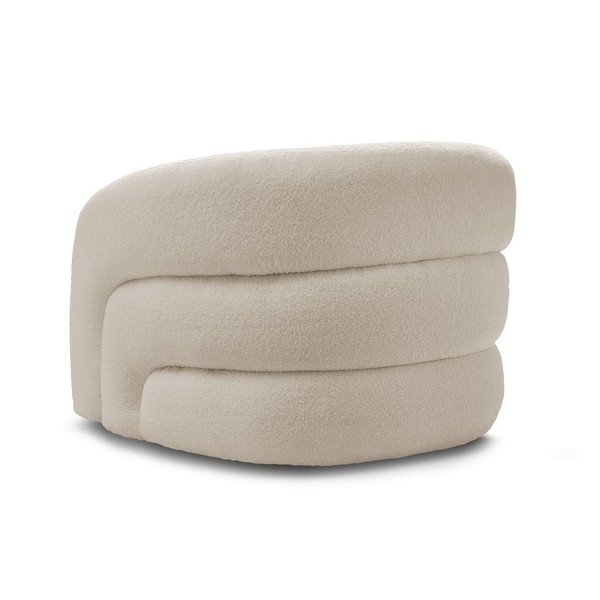 Бежово въртящо се кресло от прежда с примки от букле Elina – Bobochic Paris-image-4