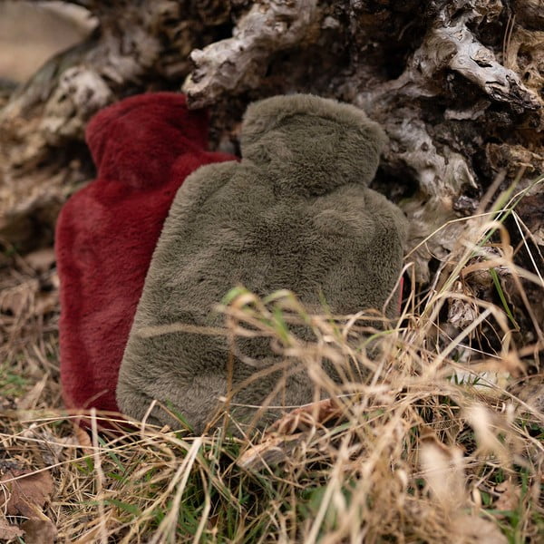 Червен  термофор от микроплюш 1,8 l Classic – Hugo Frosch-image-3