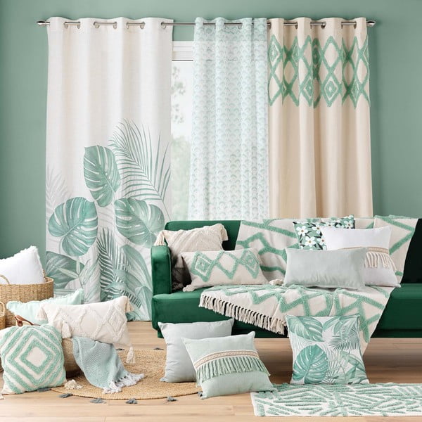 Килим подходящ за пране в кремав и ментов цвят 60x90 cm Athena – douceur d'intérieur-image-1