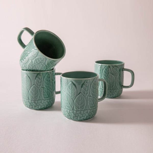 Чаши от тюркоазен порцелан в комплект от 4 чаши от 400 ml Heath Jade - Ladelle-image-3