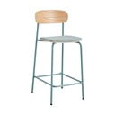 Бар столове в комплект от 2 броя в синьо-натурален цвят (височина на седалката 66 см) Adriana - Marckeric