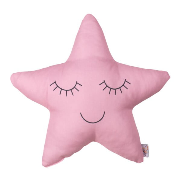 Розова бебешка възглавница с памук Mike & Co. NEW YORK Възглавница играчка звезда, 35 x 35 cm - Mike & Co. NEW YORK