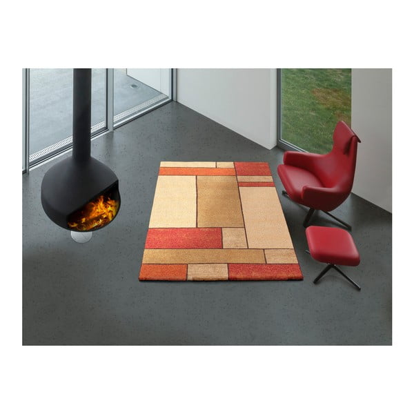 Oranžový koberec Universal Squaro, 133 x 190 cm-image-2