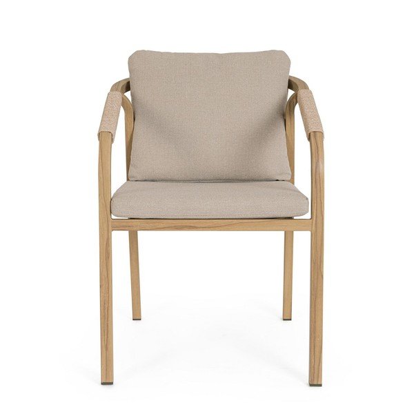 Градински стол метален в естествен цвят Kalimera – Bizzotto-image-2