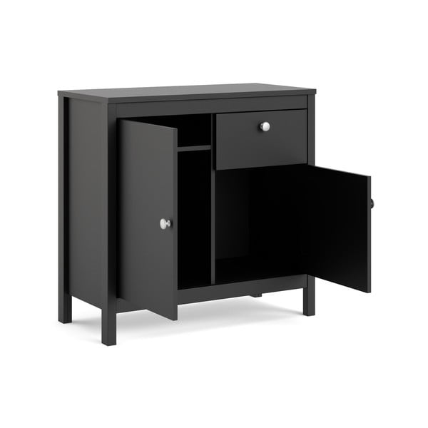 Черен нисък скрин 82x80 cm Madrid – Tvilum-image-3