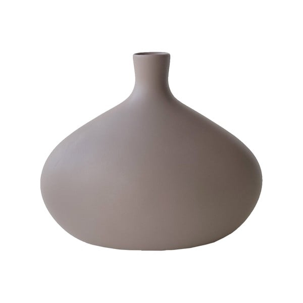 Кафяво-сива керамична ваза, височина 20 cm Platy - Rulina