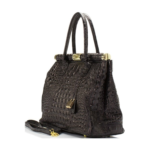 Черна кожена чанта Lantha - Lisa Minardi-image-2