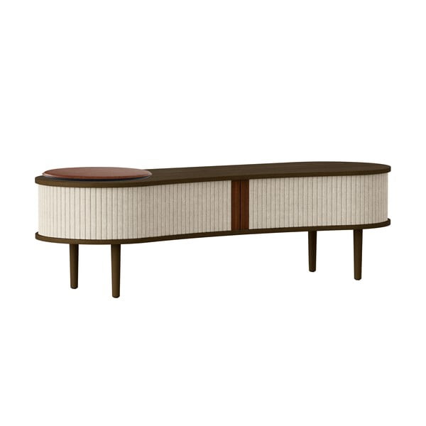 Телевизионна масичка в кафяво и бежово от дъб 140x40 cm Audacious - UMAGE-image-4