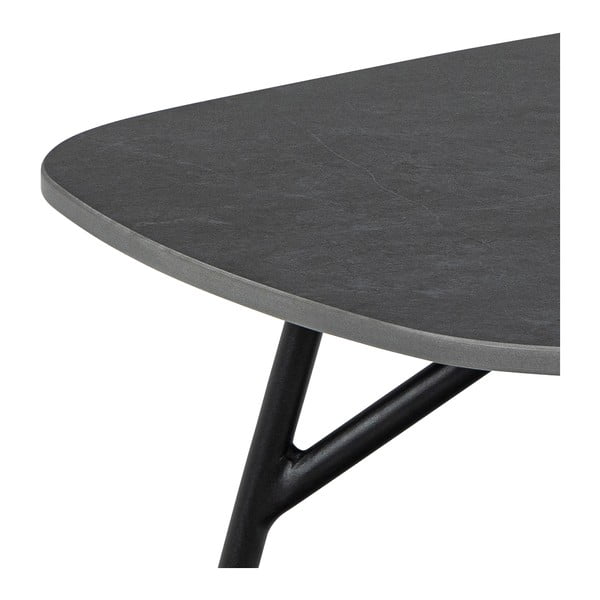 Черна масичка за кафе с керамичен плот 60x120 cm Caracas – Actona-image-4