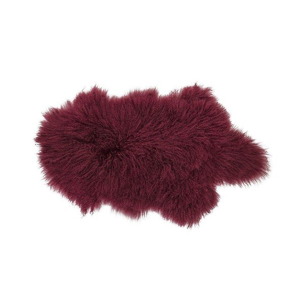 Тъмночервена монголска агнешка кожа Mongolian - Bloomingville-image-2