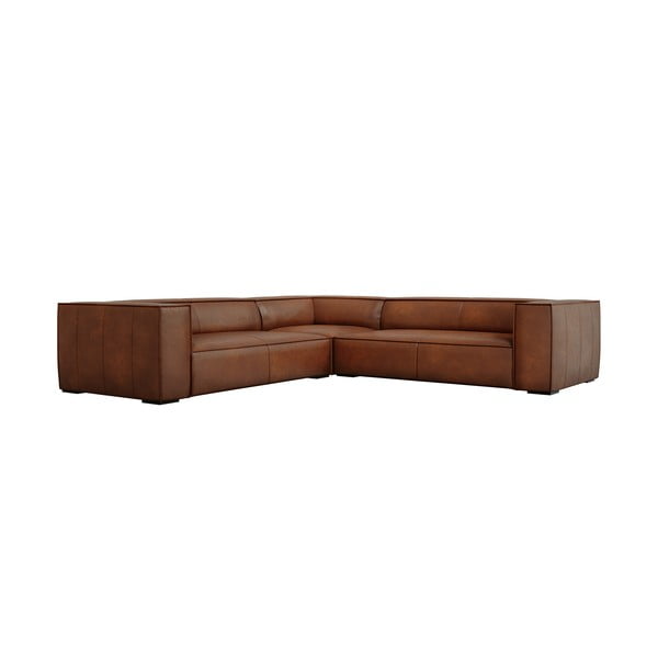 Ъглов диван от кафява кожа (променлива) Madame - Windsor & Co Sofas