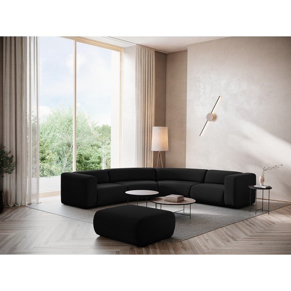 Черна кадифена табуретка Ekahi – Makamii-image-1