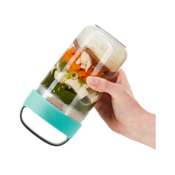 Буркан за супа с тюркоазен капак , 600 ml To Go - Lékué-image-1