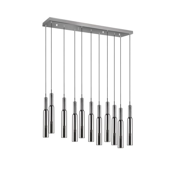 LED висящо осветително тяло със стъклен абажур в сребристо Lucent - Trio Select-image-3