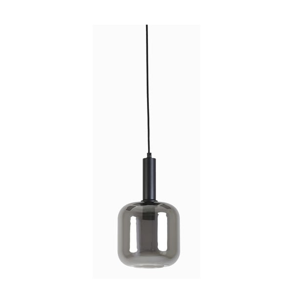Сива лампа за таван със стъклен абажур ø 16 cm Lekar - Light & Living