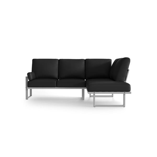 Антрацитно сив ъглов диван със светли крака Angie - Marie Claire Home
